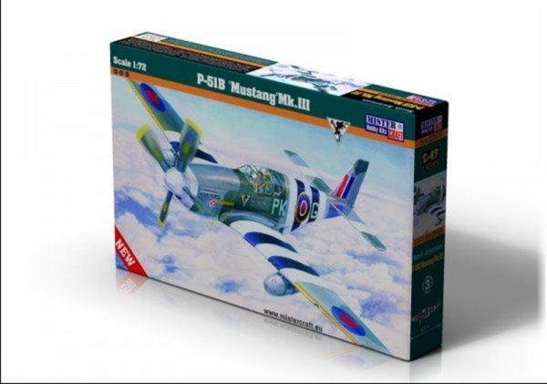 1/72 P-51B Mustang Mk.III Savaş Uçağı Maketi, Mister Craft C047