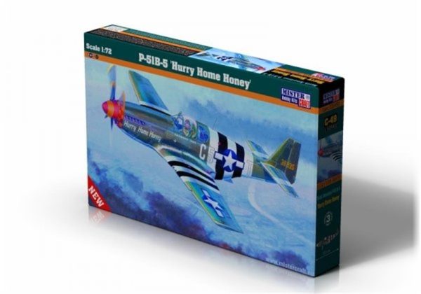 1/72 P-51 B-5 (Hurry Home Honey) Savaş Uçağı Maketi, Mister Craft C049