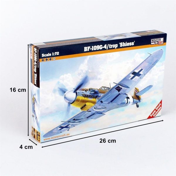 1/72 BF-109G-4/trop (Shiess) Savaş Uçağı Maketi, Mister Craft C088 - Görsel 5
