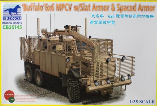 1/35 BUFFALO 6x6 MPCV w/Slat Armor and Spa Maketi, Bronco Model 35145