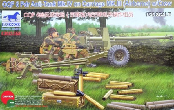 1/35 OQF 6 Pdr Anti-Tank Mk.IV on Carriage Maketi, Bronco Model 35168