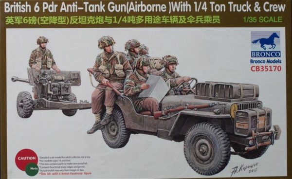 1/35 British 6 Pdr Anti-Tank Gun( Airborne Maketi, Bronco Model 35170