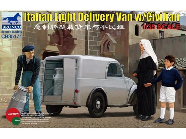 1/35 Italian Light Delivery Van w/Civilian Maketi, Bronco Model 35171