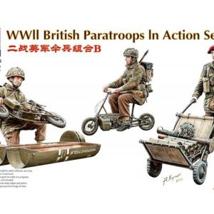 1/35 WWII British Paratroops In Action Set Maketi, Bronco Model 35192