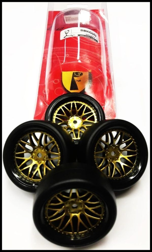 Plating Painting Wheel-Drift Tire, Correct Model 1/10 Bbkg(6)
