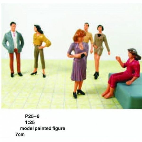 P25-6 1/25 Boyalı İnsan Figürü Maketi 4 Adet, CP Model