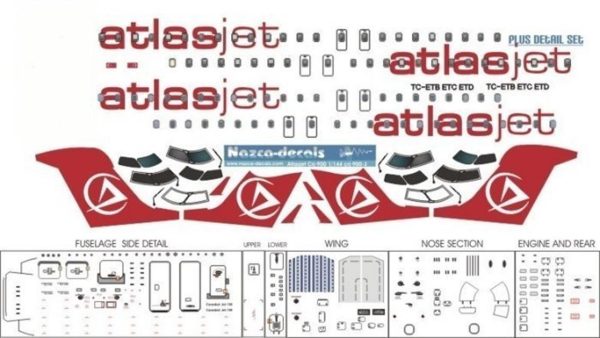 1/144 Atlasjet Crj-900, Nazca Decals Crj9003 - Görsel 2