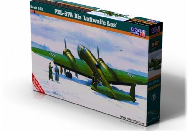 1/72 PZL P-37A Bis ?o? ILuftwaffe Savaş Uçağı Maketi, Mister Craft D007