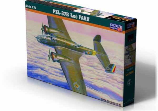 1/72 PZL P-37VVS & FARR Savaş Uçağı Maketi, Mister Craft D009