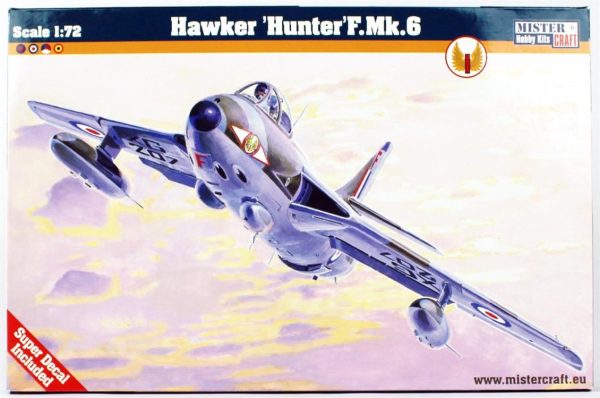 1/72 Hawker Hunter F.Mk.6 Savaş Uçağı Maketi, Mister Craft D010