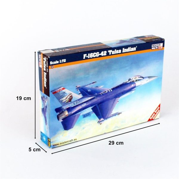 1/72 F-16C-42 (Tulsa Yerlileri) Savaş Uçağı Maketi, Mister Craft D105 - Görsel 5