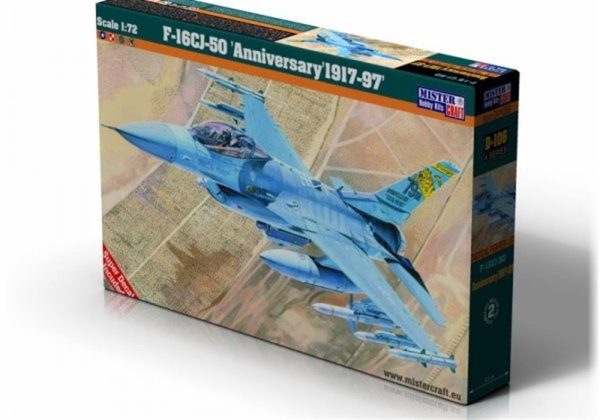 1/72 F-16CJ-50 (79.Yıl 1918-97) Savaş Uçağı Maketi, Mister Craft D106