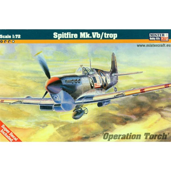 1/72 Supermarine (Spitfire) Mk.Vb Savaş Uçağı Maketi, Mister Craft D192