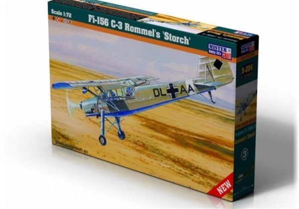 1/72 Fi-156 C-3 (Rommel'in Storch'u) Savaş Uçağı Maketi, Mister Craft D204