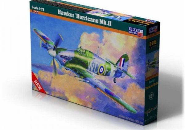 1/72 Hawker Hurricane Mk.IIc Savaş Uçağı Maketi, Mister Craft D208
