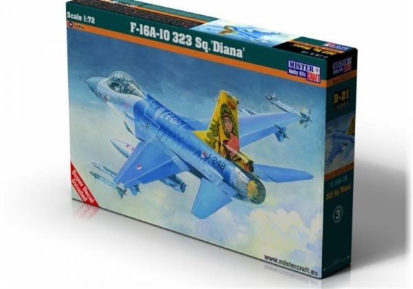 1/72 F-16A-10323 Sq. Diana Savaş Uçağı Maketi, Mister Craft D021