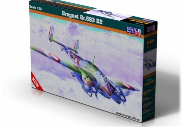 1/72 Breguet Bre.693 B2 Savaş Uçağı Maketi, Mister Craft D210
