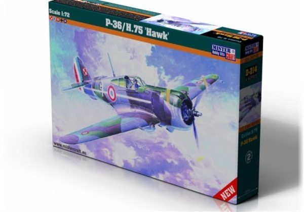 1/72 P-36/H.75 Hawk Savaş Uçağı Maketi, Mister Craft D214