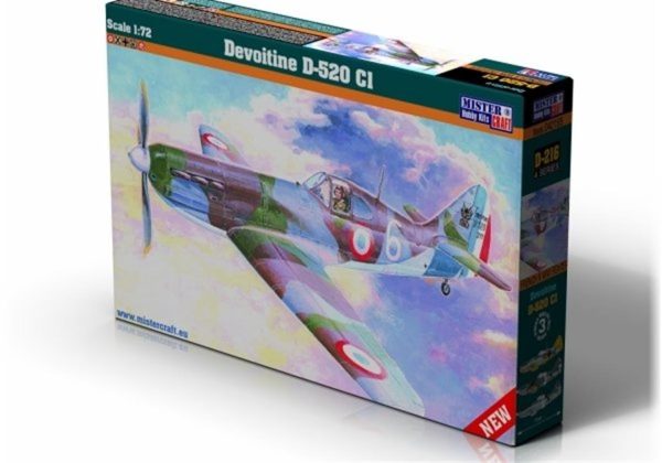 1/72 Devoitine D-520 Cl Savaş Uçağı Maketi, Mister Craft D216