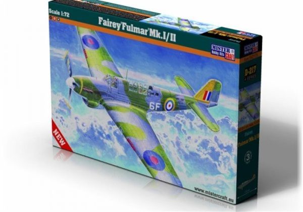 1/72 Fairey Fulmar Mk.I/II Savaş Uçağı Maketi, Mister Craft D217