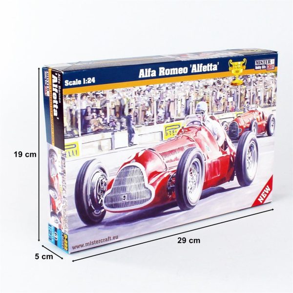 1/24 Alfa Romeo Alfetta Yarış Arabası Maketi, Mister Craft D222 - Görsel 4
