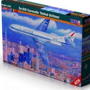 1/144 Se-210 United Airlines Yolcu Uçağı Maketi, Mister Craft D027