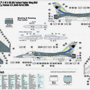 1/72 F-16A-15 (Silahçı 85) Savaş Uçağı Maketi, Mister Craft D033