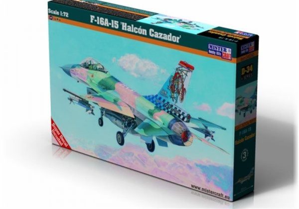 1/72 F-16A-15 (Avcı Şahin) Savaş Uçağı Maketi, Mister Craft D034