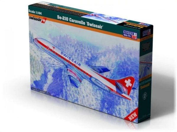 1/144 Se-210 Caravelle Swissair Yolcu Uçağı Maketi, Mister Craft D048