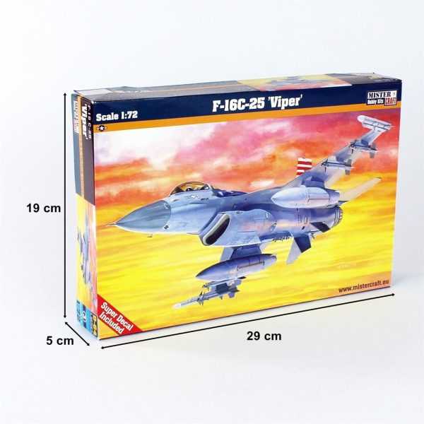 1/72 F-16C-25 (Engerek) Savaş Uçağı Maketi, Mister Craft D064 - Görsel 3