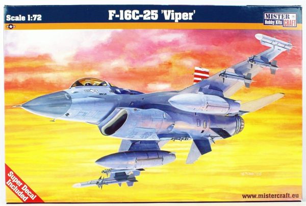 1/72 F-16C-25 (Engerek) Savaş Uçağı Maketi, Mister Craft D064