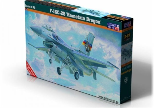 1/72 F-16C-30 (Ramstain Dragon) Savaş Uçağı Maketi, Mister Craft D067