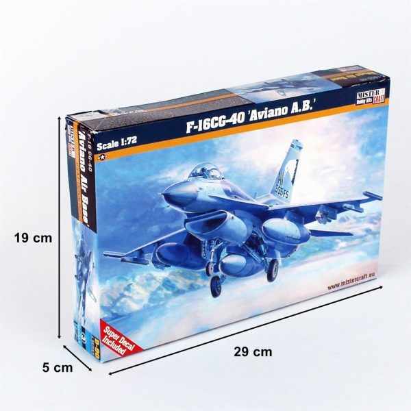 1/72 F-16C-40 (Aviano A.B.) Savaş Savaş Uçağı Maketi, Mister Craft D090 - Görsel 5