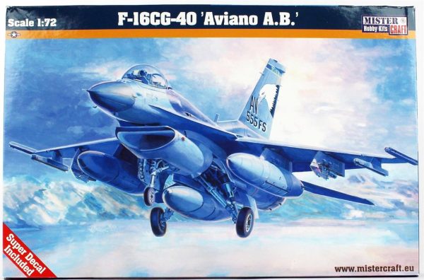 1/72 F-16C-40 (Aviano A.B.) Savaş Savaş Uçağı Maketi, Mister Craft D090