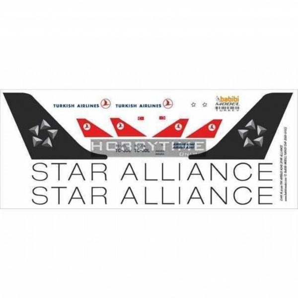 1/144 Thy Airbus A340 Star Alliance Dekal Çıkartma, Babibi DAT01015