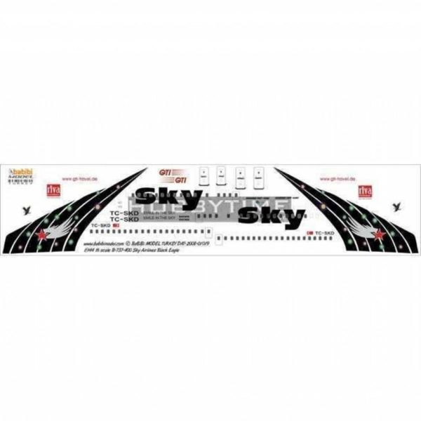 1/144 Sky Airlines Boeing 737-400 Black Eagle Dekal Çıkartma, Babibi DAT01019