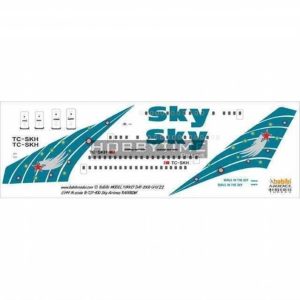 1/144 Sky Airlines Boeing 737-400 Rainbow Dekal Çıkartma, Babibi DAT01022