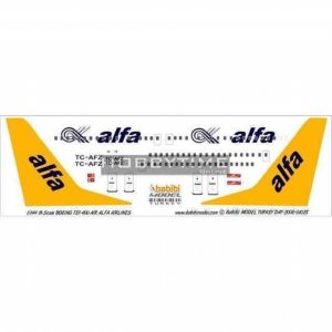 1/144 Air Alfa Boeing 737-400 Dekal Çıkartma, Babibi DAT01028