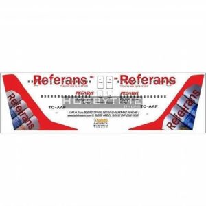 1/144 Pegasus Boeing 737-500 Referans Dekal Çıkartma, Babibi DAT01037