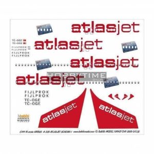 1/144 Atlasjet Airbus A320 Dekal Çıkartma, Babibi DAT01038