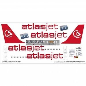 1/144 Atlasjet Airbus A319 Dekal Çıkartma, Babibi DAT01041