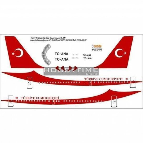 1/144 TC Ana Airbus A319 Resmi Uçak Dekal Çıkartma, Babibi DAT01051