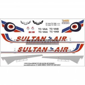 1/144 Sultan Air Boeing 737-200 Dekal Çıkartma, Babibi DAT01055