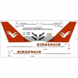 1/144 Birgen Air Boeing 757-200 Dekal Çıkartma, Babibi DAT01060