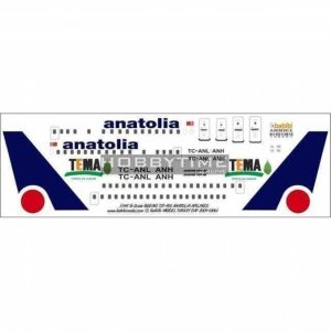 1/144 Anatolia Air Boeing 737-400 Dekal Çıkartma, Babibi DAT01061