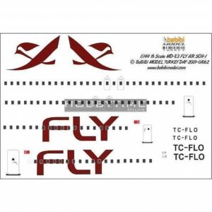 1/144 Fly Air MD-83 Şema-1 Dekal Çıkartma, Babibi DAT01062