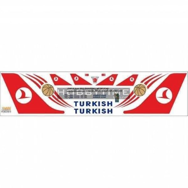 1/144 Thy Airbus A340 2002 Basketball Wc Dekal Çıkartma, Babibi DAT01070