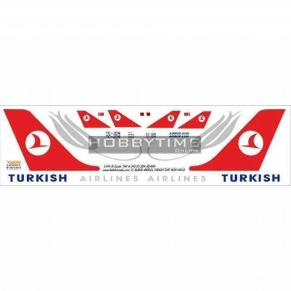 1/144 Thy Airbus A340 Adana Dekal Çıkartma, Babibi DAT01072