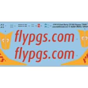1/144 Pegasus Boeing 737-800 Duru Dekal Çıkartma, Babibi DAT01119