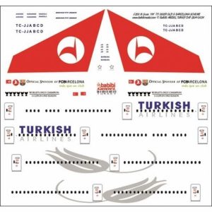 1/200 Thy Boeing 777-300ER Old & Barcelona Dekal Çıkartma, Babibi DAT01134